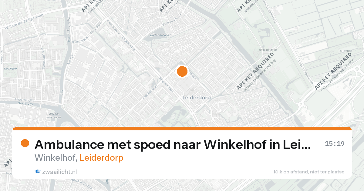 Ambulance met spoed naar Winkelhof in Leiderdorp — 26 aug 2026