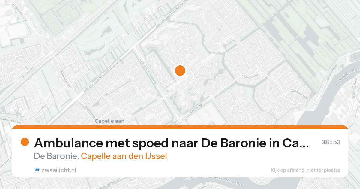Ambulance met spoed naar De Baronie in Capelle aan den IJssel — 8 feb 2026