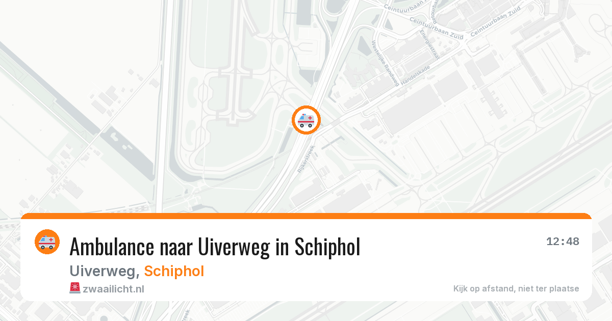 Ambulance naar Uiverweg in Schiphol — 29 jul 2026