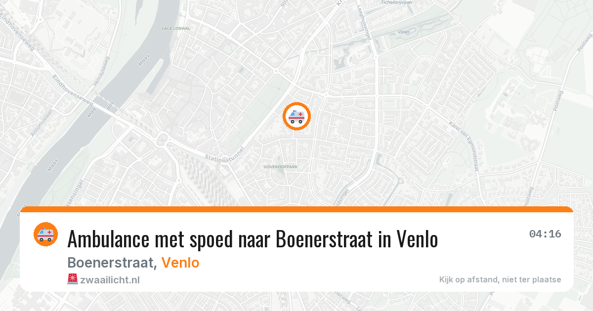 Ambulance met spoed naar Boenerstraat in Venlo — 30 jul 2026