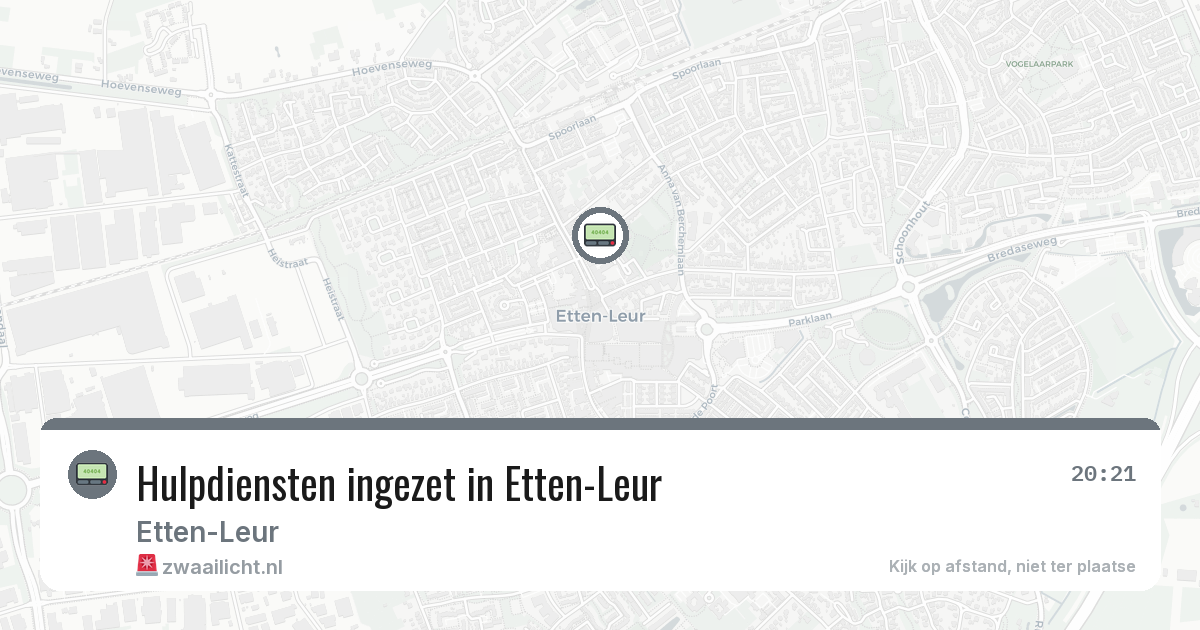 Hulpdiensten ingezet in Etten-Leur — 24 mrt 2026 | 🚨 Zwaailicht.nl