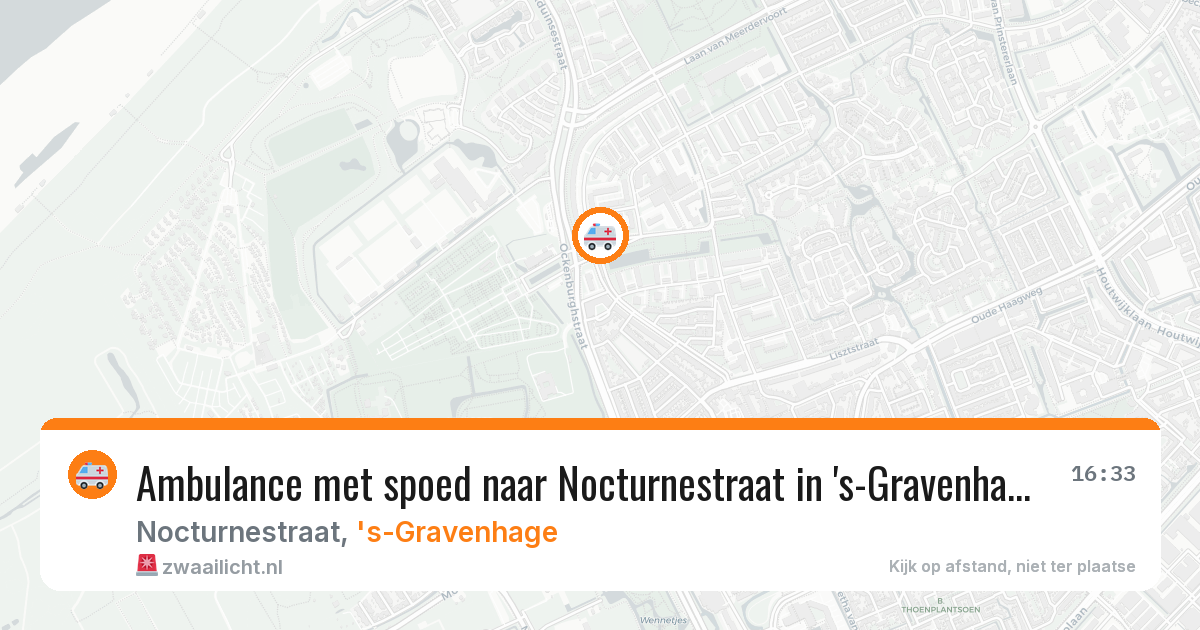 Ambulance met spoed naar Nocturnestraat in 's-Gravenhage — 23 jun 2026