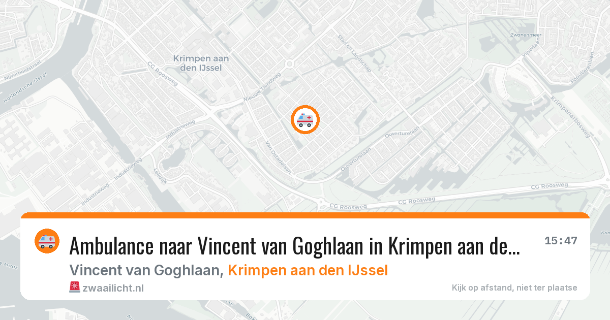 Ambulance naar Vincent van Goghlaan in Krimpen aan den IJssel — 10 apr 2026