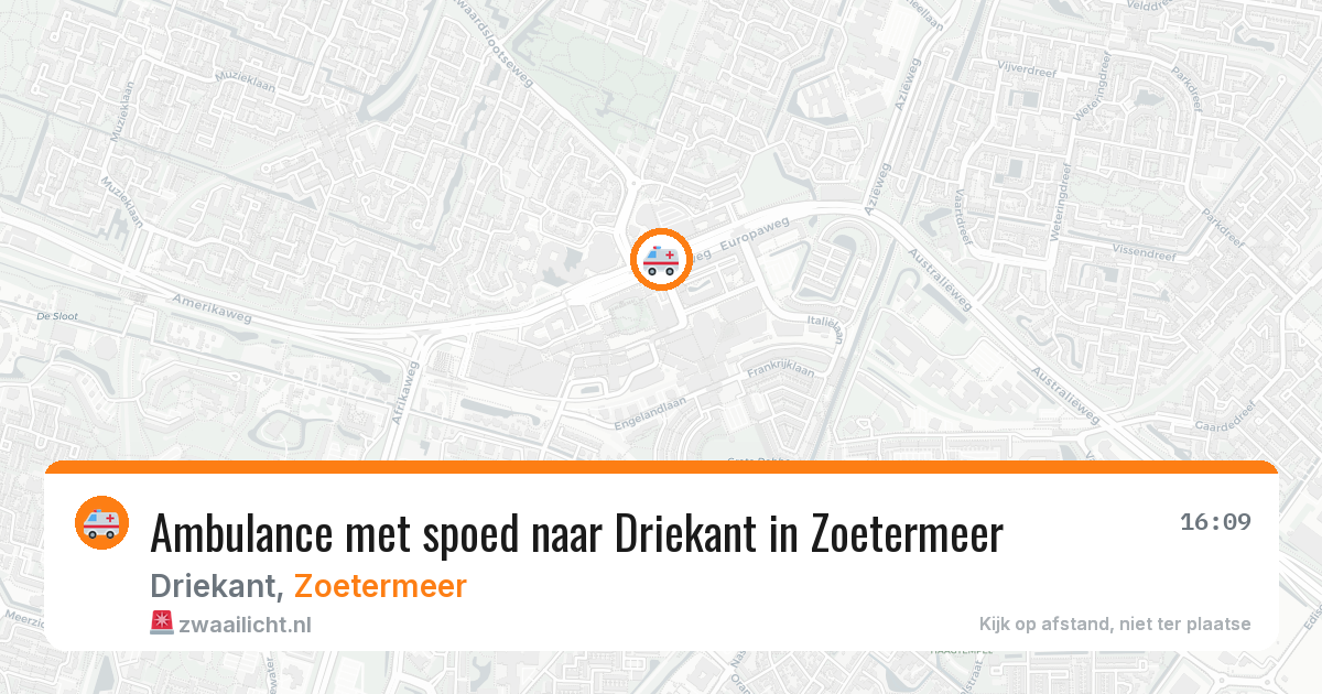 Ambulance met spoed naar Driekant in Zoetermeer — 25 apr 2026