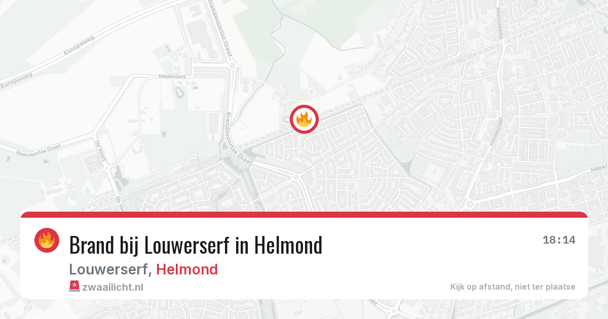 Brand bij Louwerserf in Helmond — 2 jul 2026