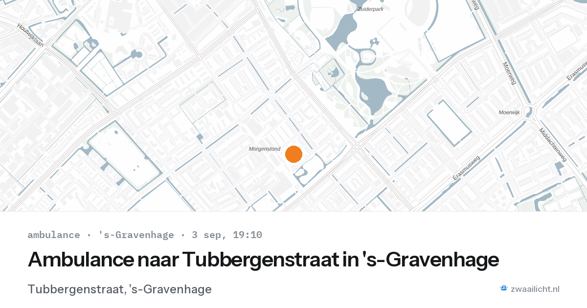 Ambulance naar Tubbergenstraat in 's-Gravenhage — 3 sep 2026