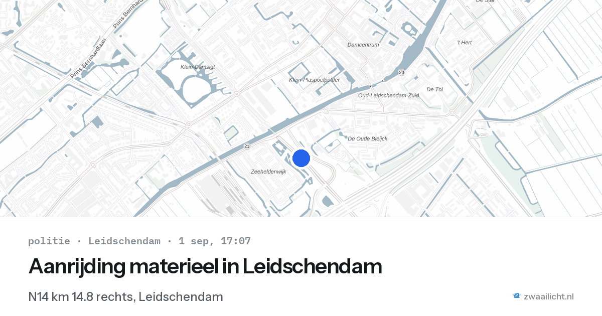 Aanrijding materieel in Leidschendam — 1 sep 2026