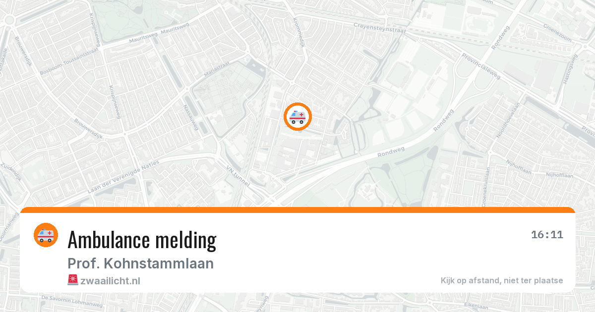 Ambulance naar Prof. Kohnstammlaan in 3312KL — 23 jun 2026