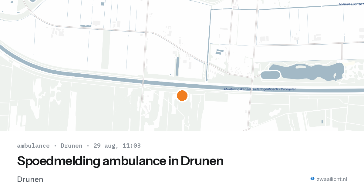 Spoedmelding ambulance in Drunen — 29 aug 2026