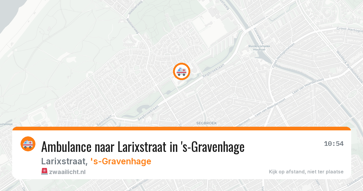 Ambulance naar Larixstraat in 's-Gravenhage — 10 aug 2026