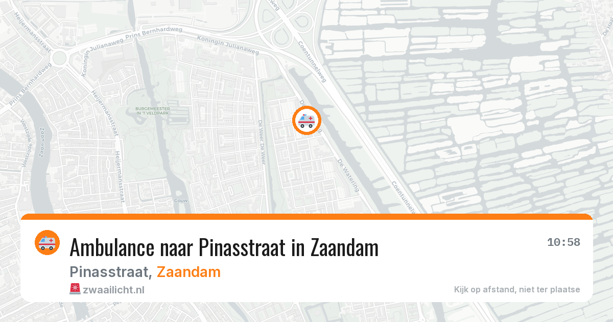 Ambulance naar Pinasstraat in Zaandam — 15 jun 2026