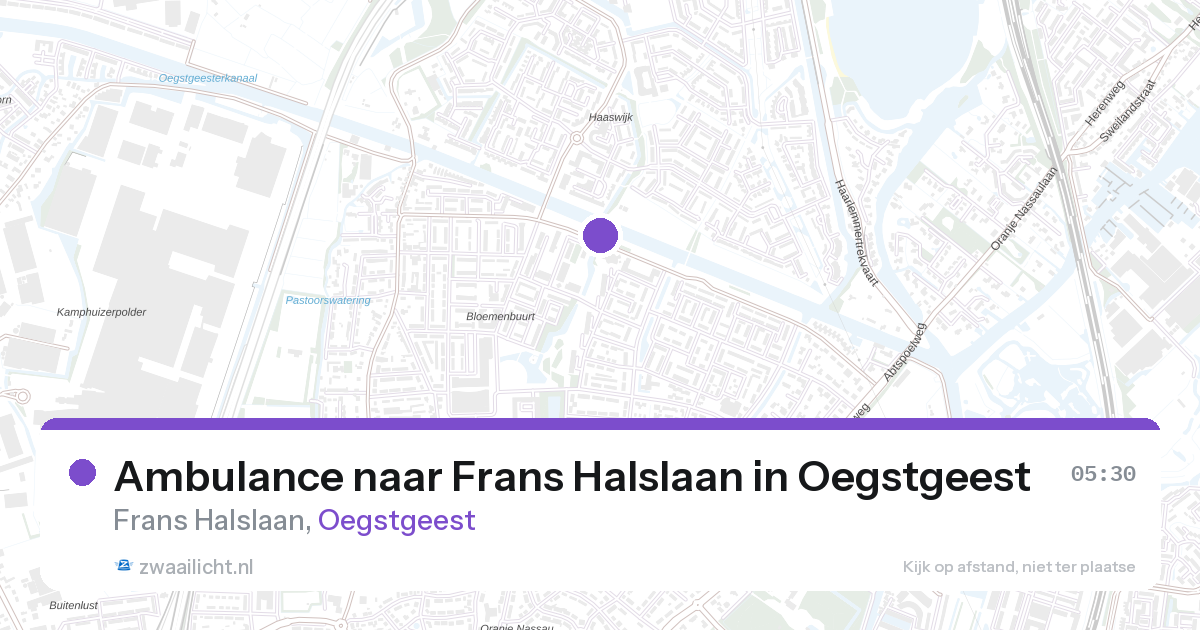 Ambulance naar Frans Halslaan in Oegstgeest — 26 aug 2026