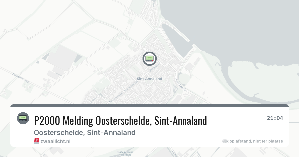 P2000 Melding Oosterschelde, Sint-Annaland — 31 jul 2026