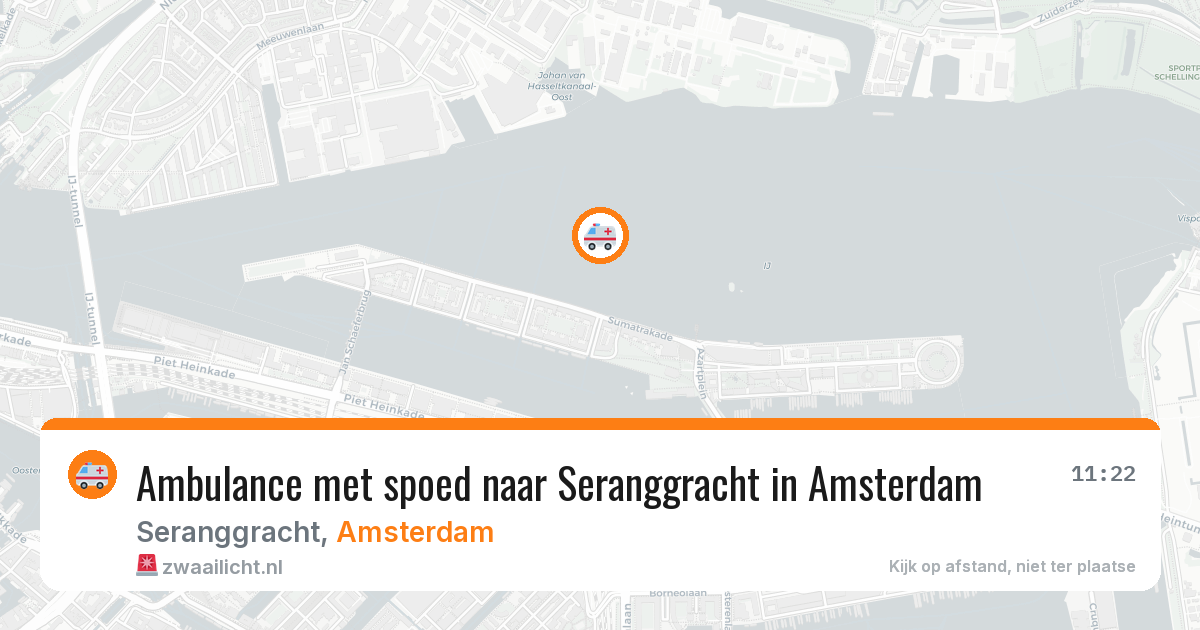 Ambulance met spoed naar Seranggracht in Amsterdam — 3 jul 2026
