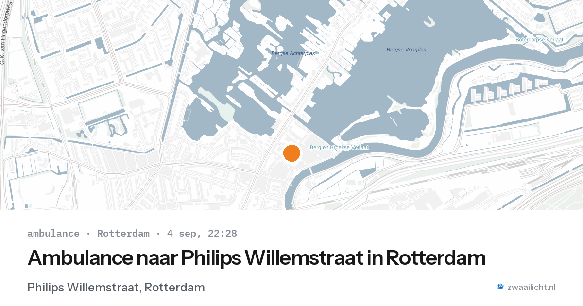 Ambulance naar Philips Willemstraat in Rotterdam — 4 sep 2026