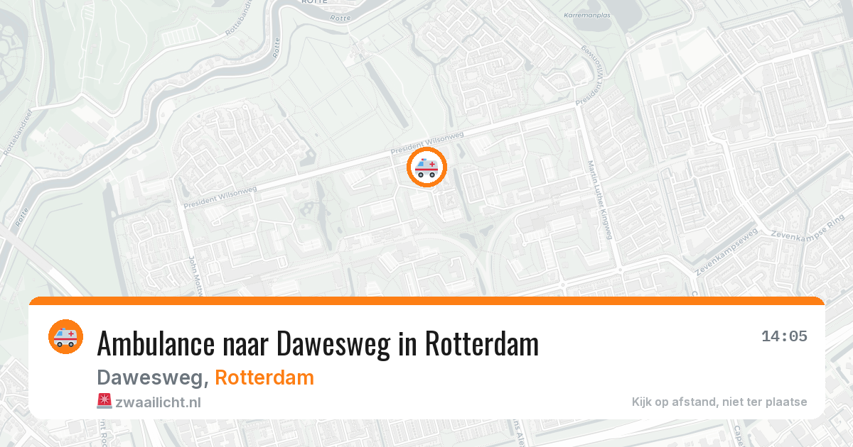 Ambulance naar Dawesweg in Rotterdam — 1 apr 2026