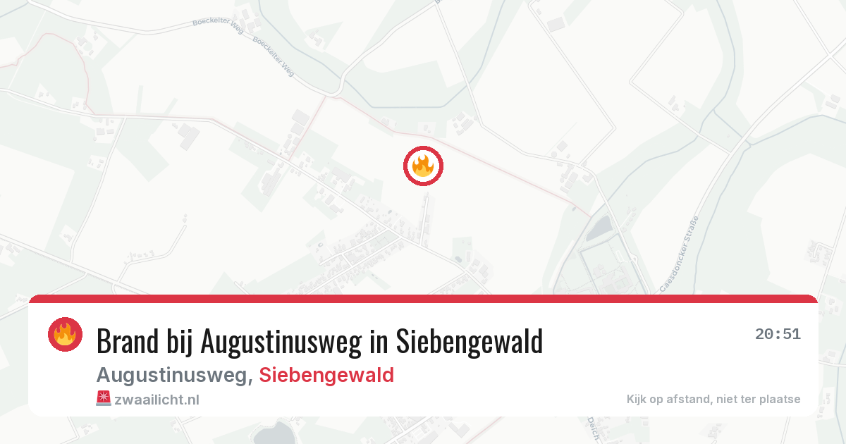 Brand bij Augustinusweg in Siebengewald — 20 mrt 2026