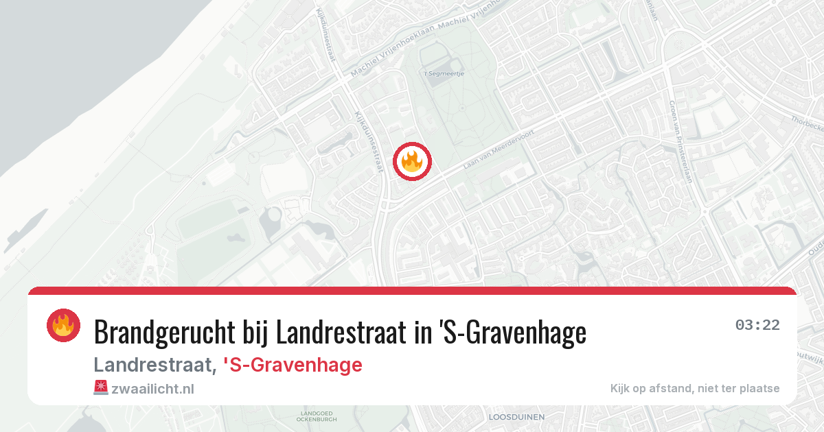 Brandgerucht bij Landrestraat in 'S-Gravenhage — 26 mei 2026