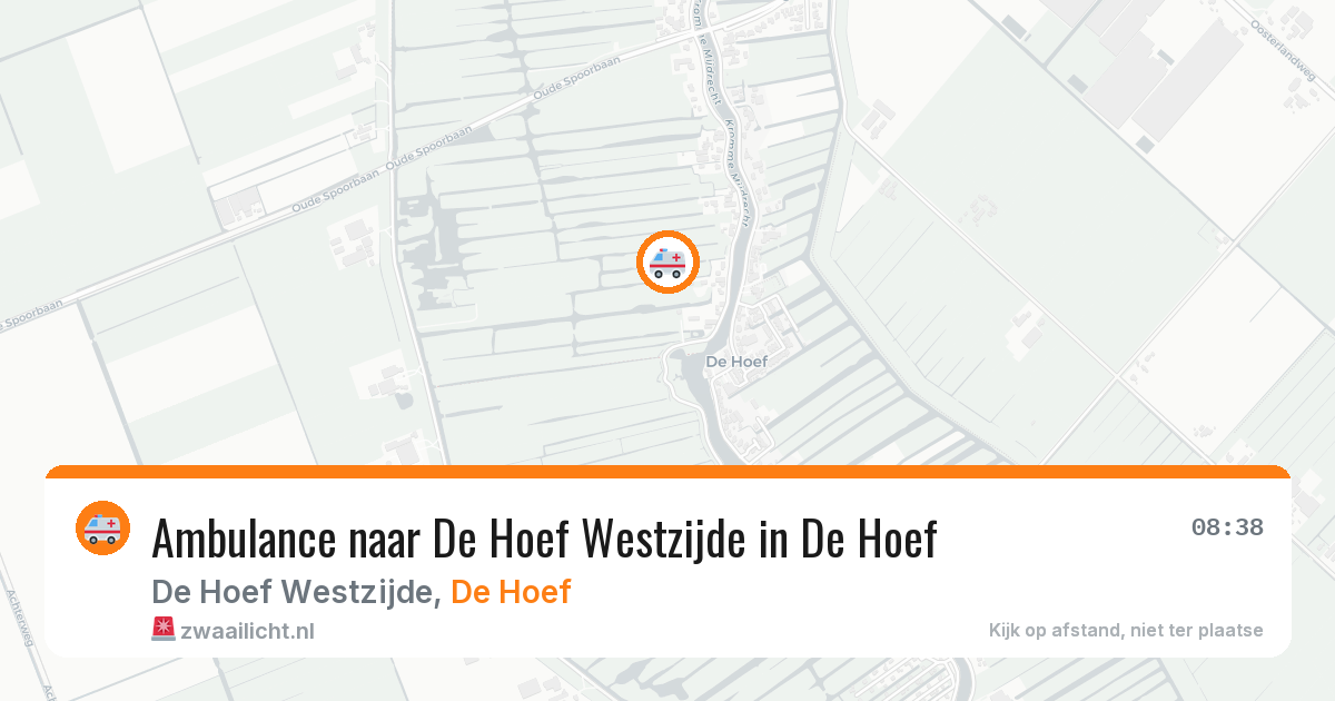 Ambulance naar De Hoef Westzijde in De Hoef — 20 mei 2026