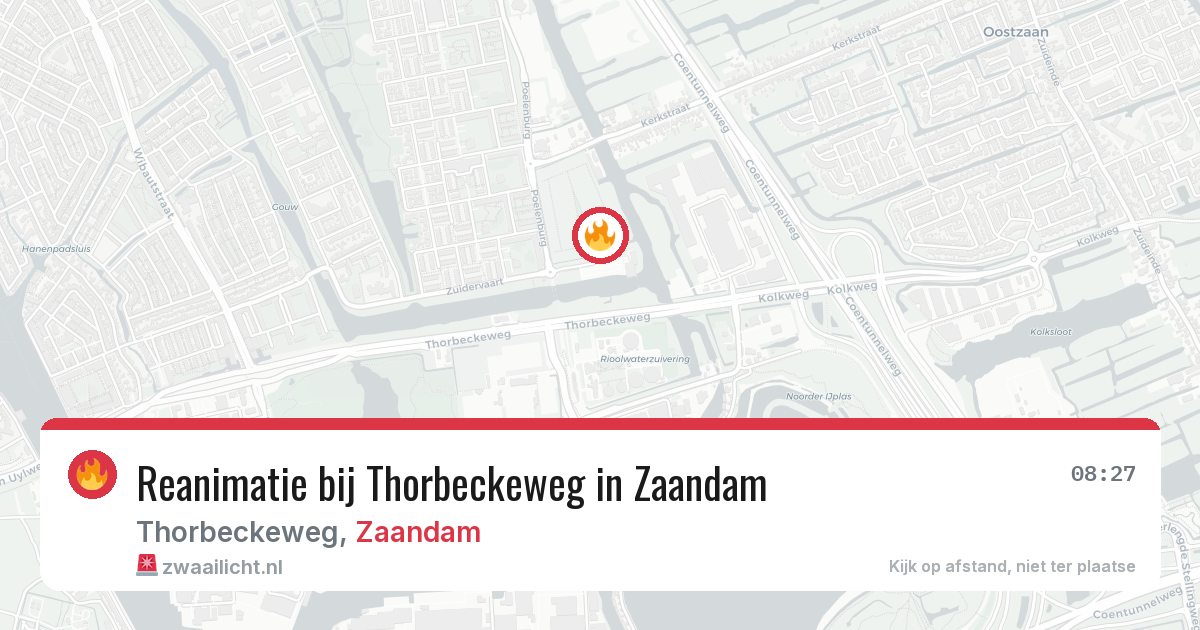 Reanimatie bij Thorbeckeweg in Zaandam — 30 mrt 2026