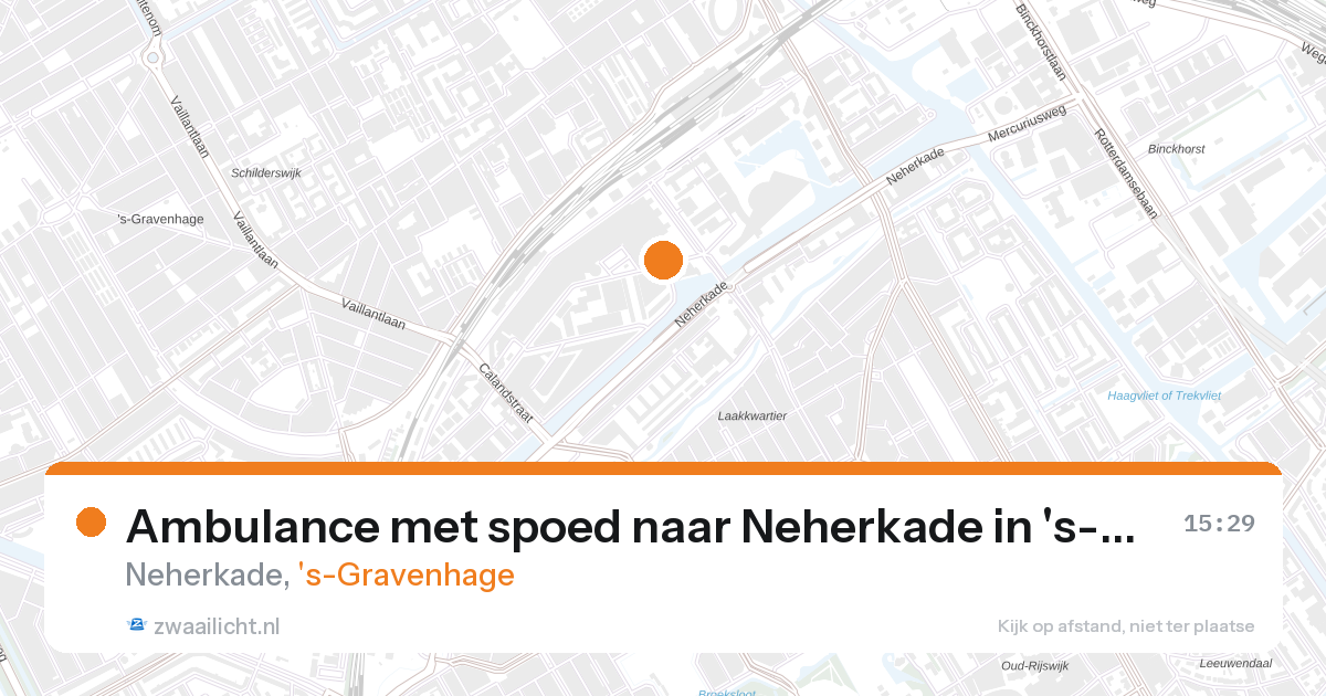 Ambulance met spoed naar Neherkade in 's-Gravenhage — 27 aug 2026
