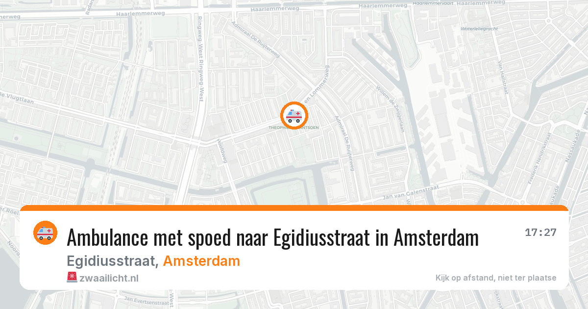 Ambulance met spoed naar Egidiusstraat in Amsterdam — 22 mei 2026