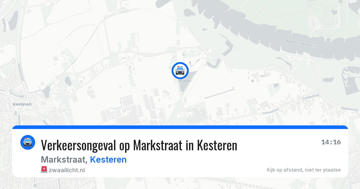Verkeersongeval op Markstraat in Kesteren — 26 jun 2026