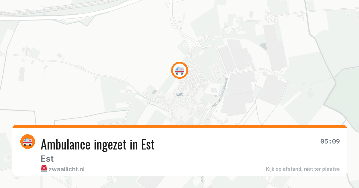 Ambulance ingezet in Est — 26 mrt 2026