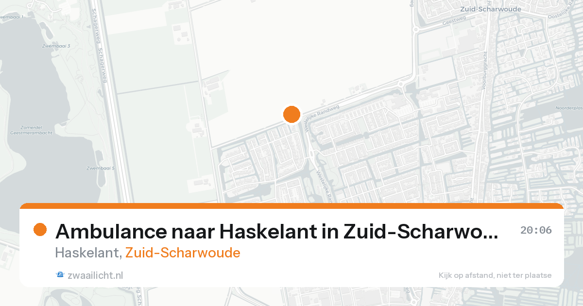 Ambulance naar Haskelant in Zuid-Scharwoude — 24 aug 2026