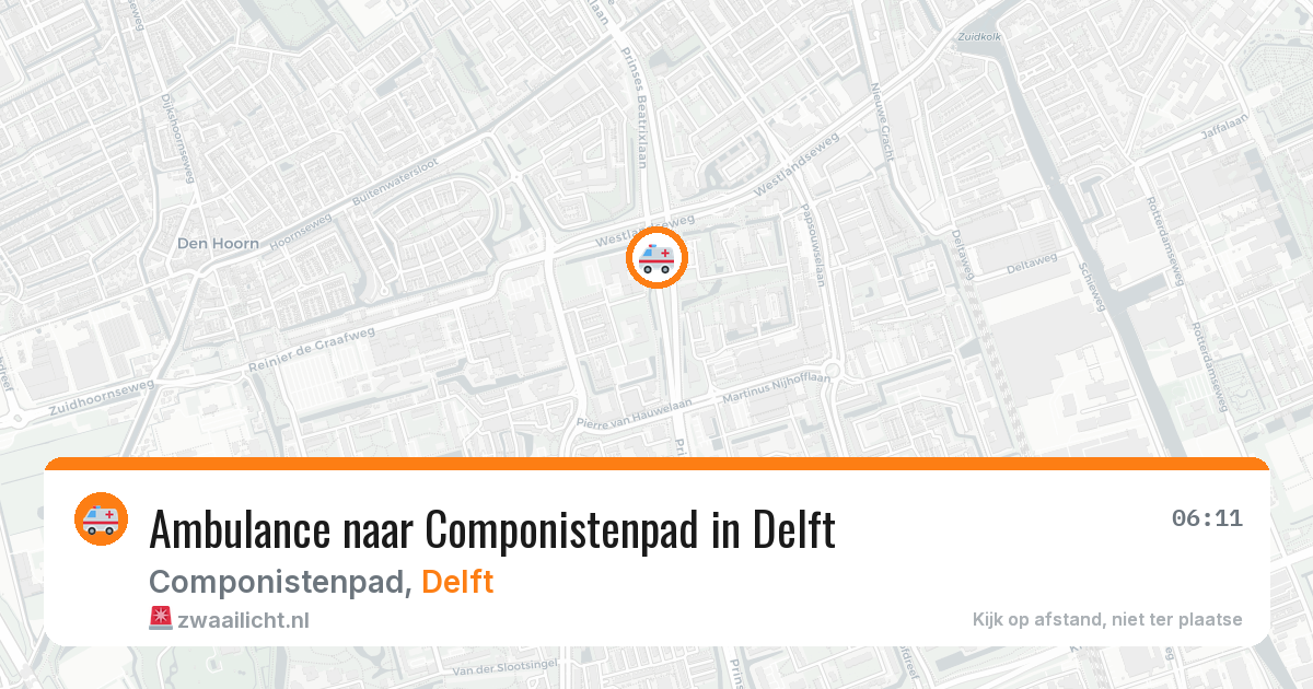 Ambulance naar Componistenpad in Delft — 30 mei 2026