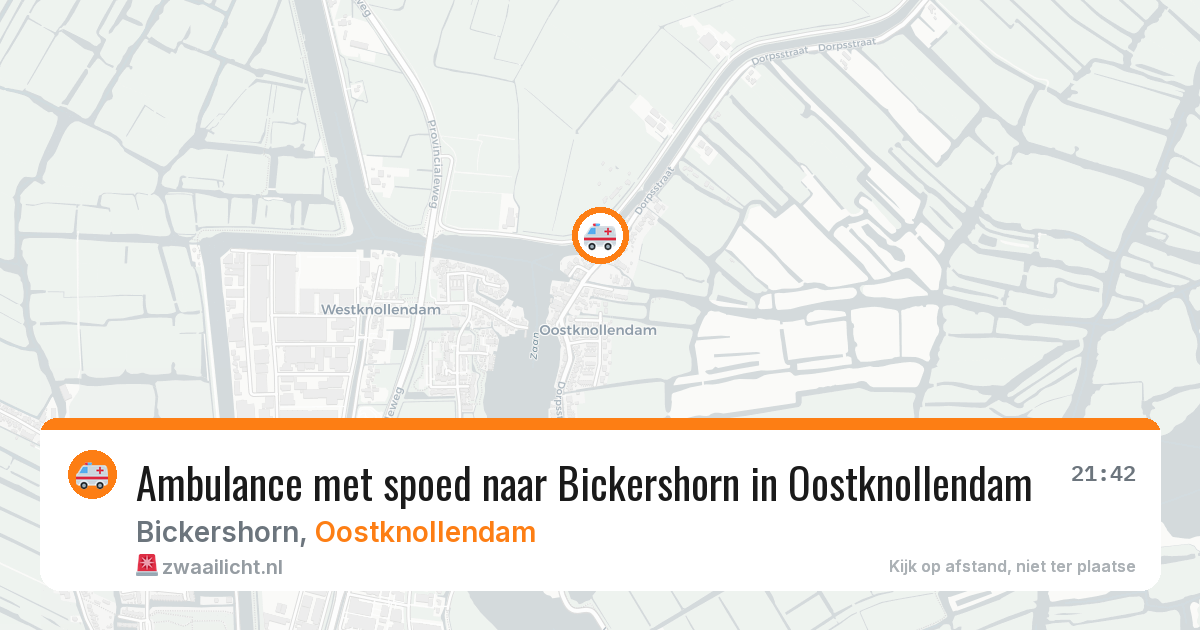 Ambulance met spoed naar Bickershorn in Oostknollendam — 25 feb 2026