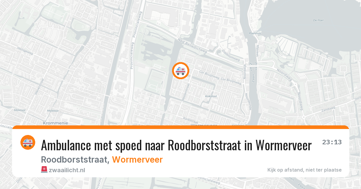 Ambulance met spoed naar Roodborststraat in Wormerveer — 12 apr 2026