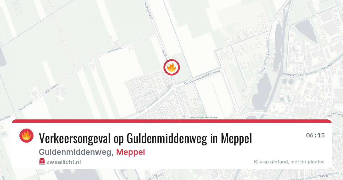Verkeersongeval op Guldenmiddenweg in Meppel — 5 mei 2026