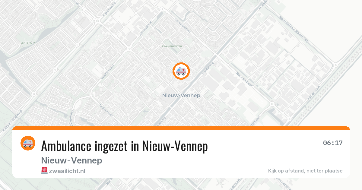 Ambulance ingezet in Nieuw-Vennep — 1 aug 2026