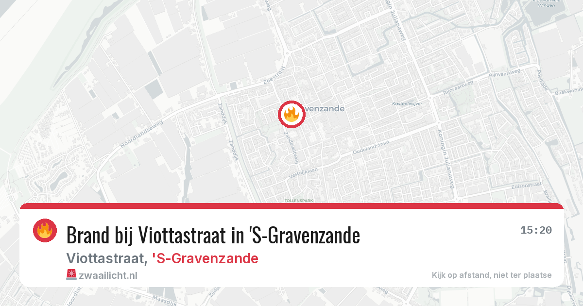 Brand bij Viottastraat in 'S-Gravenzande — 9 aug 2026