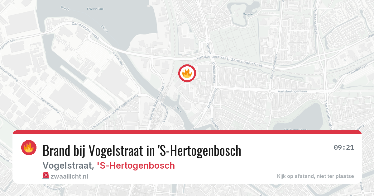 Brand bij Vogelstraat in 'S-Hertogenbosch — 29 jan 2026