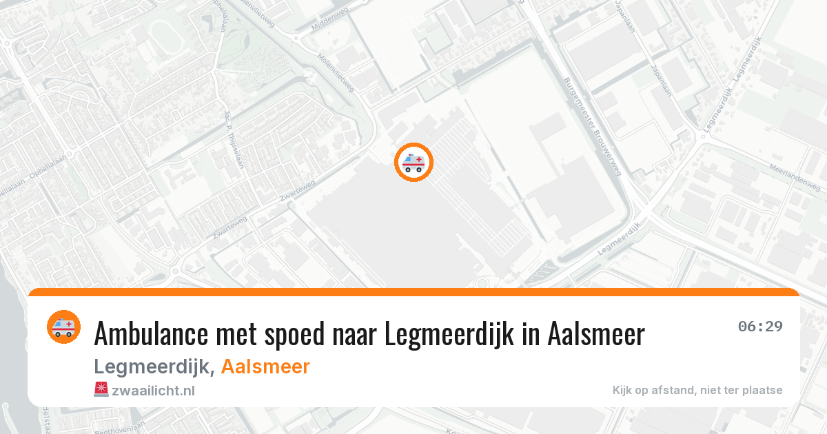 Ambulance met spoed naar Legmeerdijk in Aalsmeer — 2 jul 2026