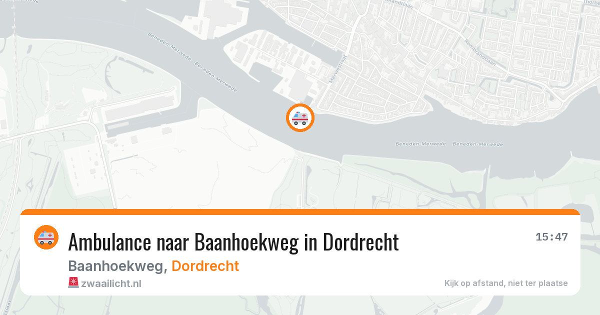Ambulance naar Baanhoekweg in Dordrecht — 23 mei 2026
