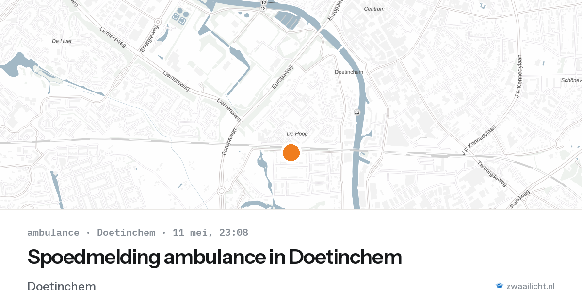 Spoedmelding ambulance in Doetinchem — 11 mei 2026