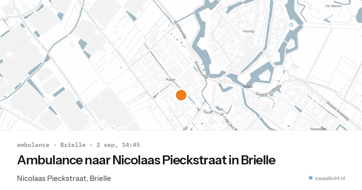 Ambulance naar Nicolaas Pieckstraat in Brielle — 2 sep 2026