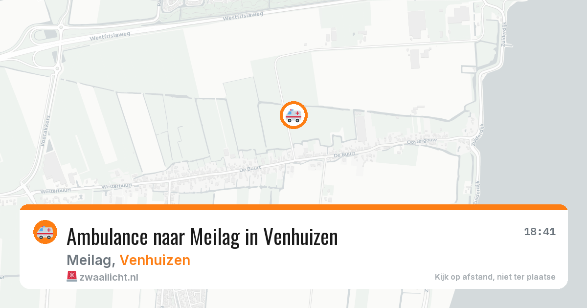 Ambulance naar Meilag in Venhuizen — 5 aug 2026