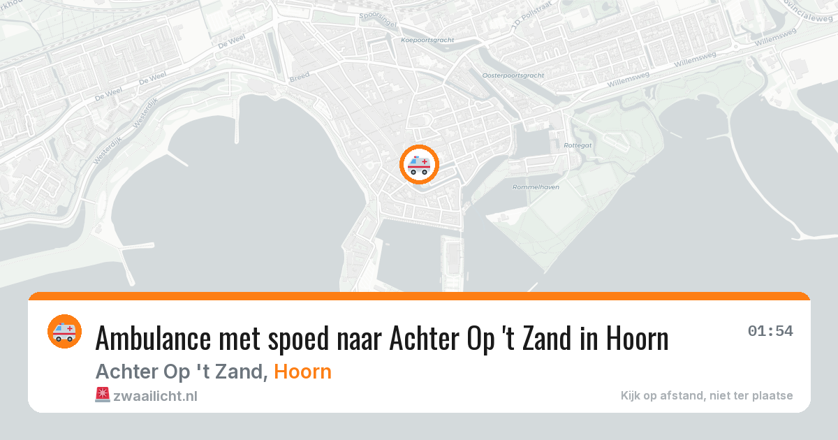 Ambulance met spoed naar Achter Op 't Zand in Hoorn — 24 apr 2026