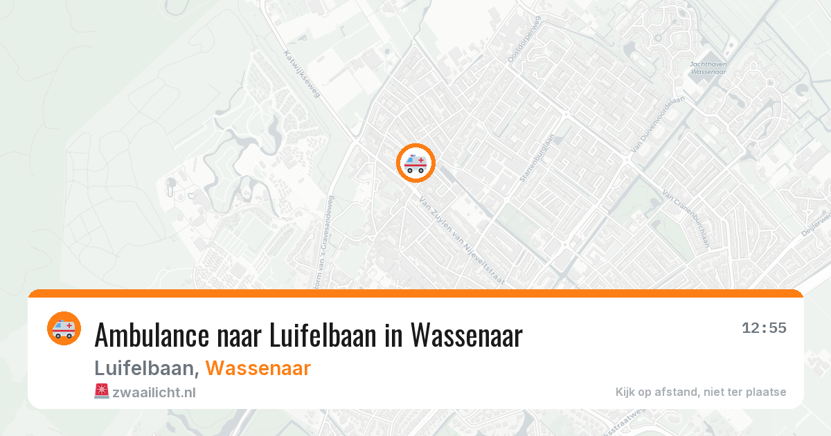 Ambulance naar Luifelbaan in Wassenaar — 3 aug 2026