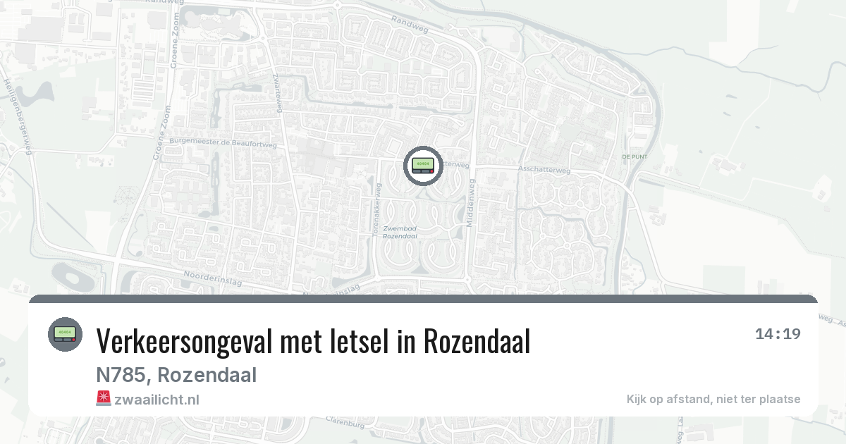 Verkeersongeval met letsel in Rozendaal — 7 apr 2026