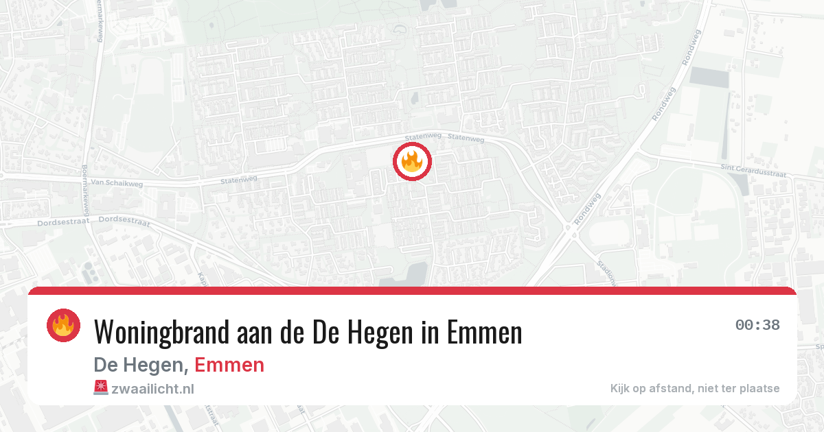 Woningbrand aan de De Hegen in Emmen — 17 mei 2026