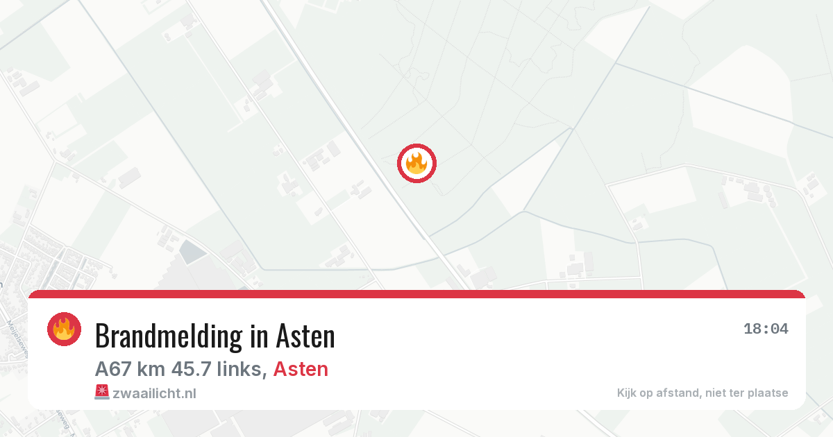 Brandmelding in Asten — 30 mei 2026