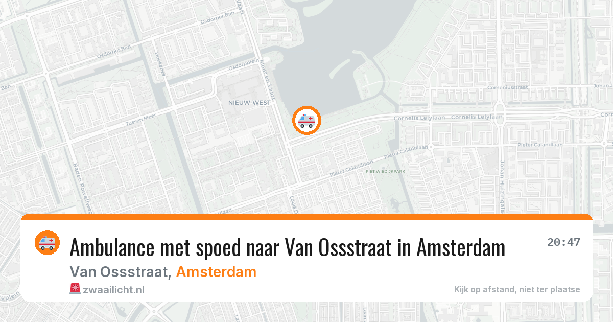Ambulance met spoed naar Van Ossstraat in Amsterdam — 11 jul 2026