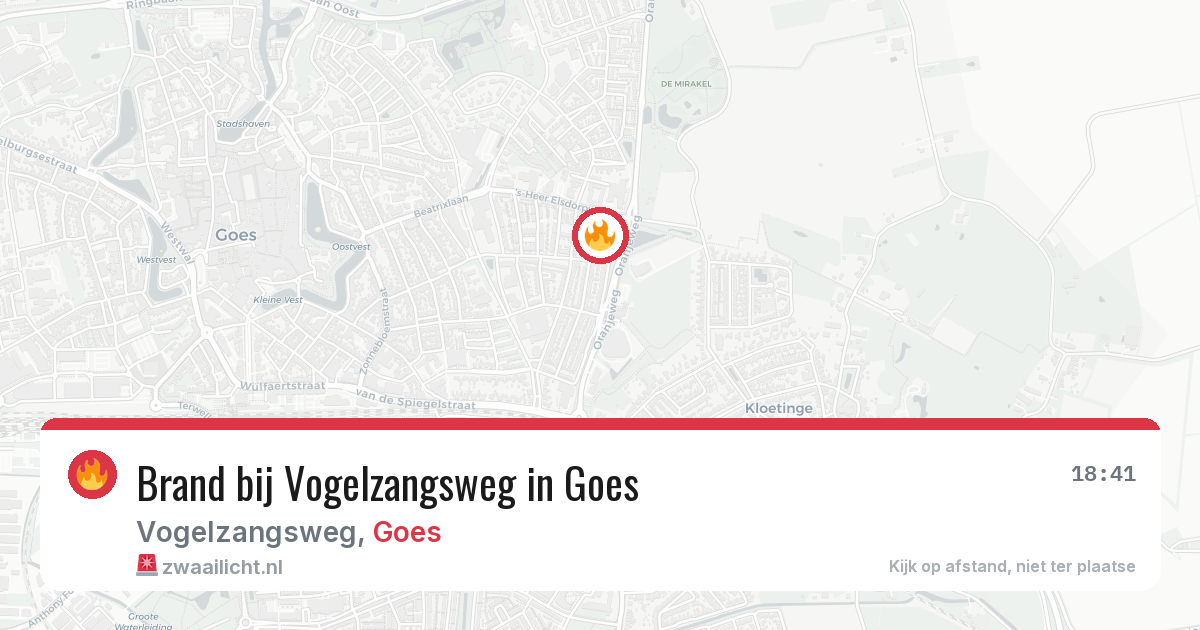 Brand bij Vogelzangsweg in Goes — 25 jan 2026