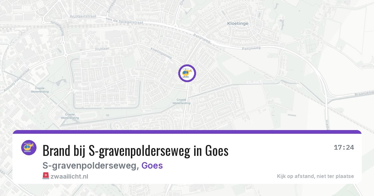 Brand bij S-gravenpolderseweg in Goes — 19 feb 2026