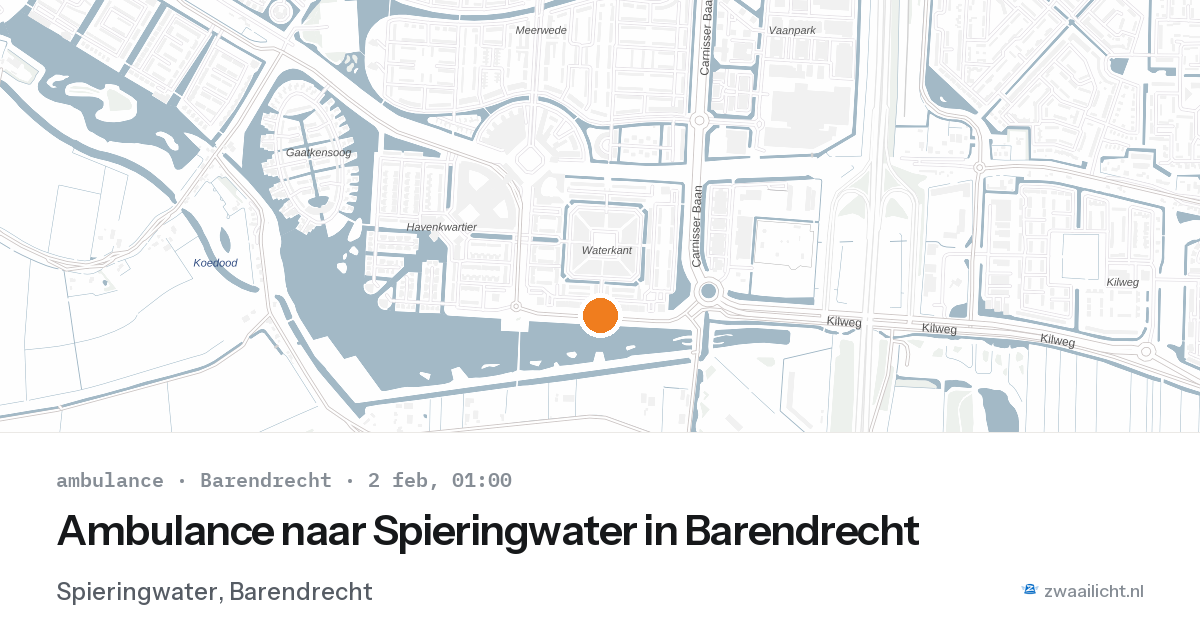 Ambulance naar Spieringwater in Barendrecht — 2 feb 2026